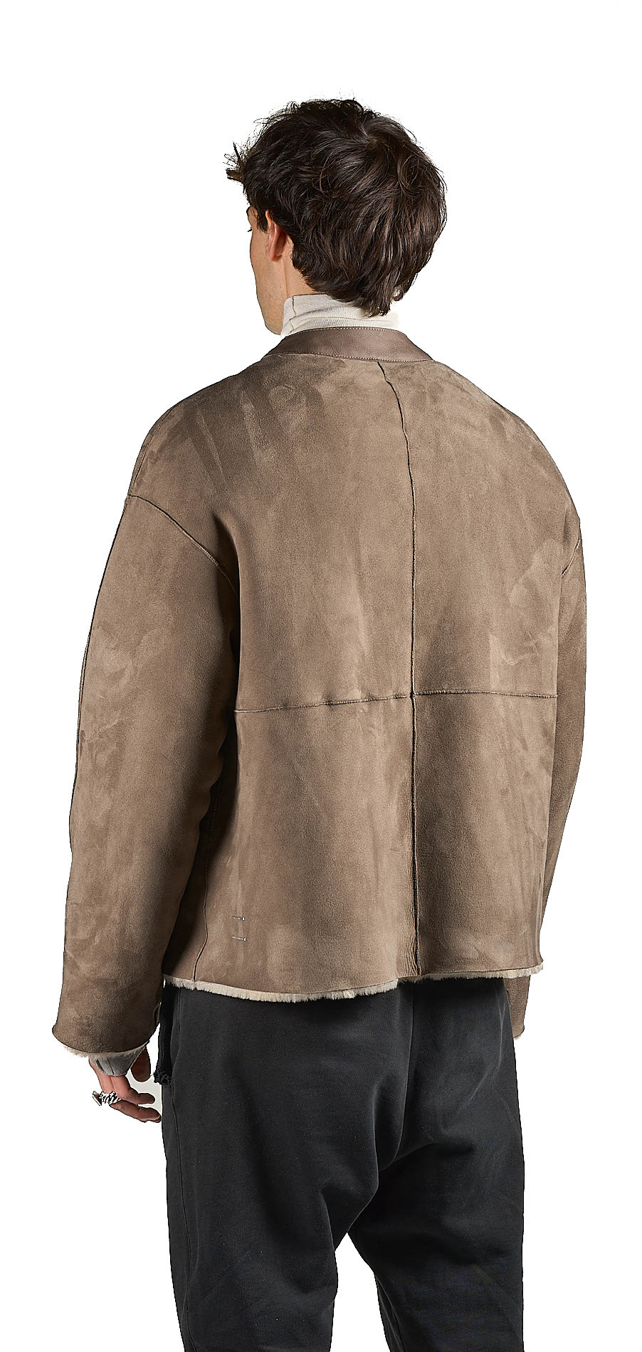 DANIELE BASTA LEATHER AND SILVER JACKET 